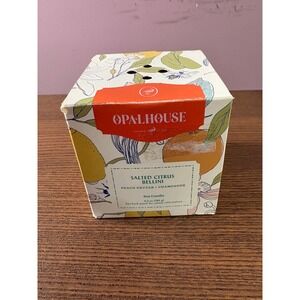 Opalhouse Salted Citrus Bellini Soy Candle 6.5 oz Gold Rim New Peach Champagne